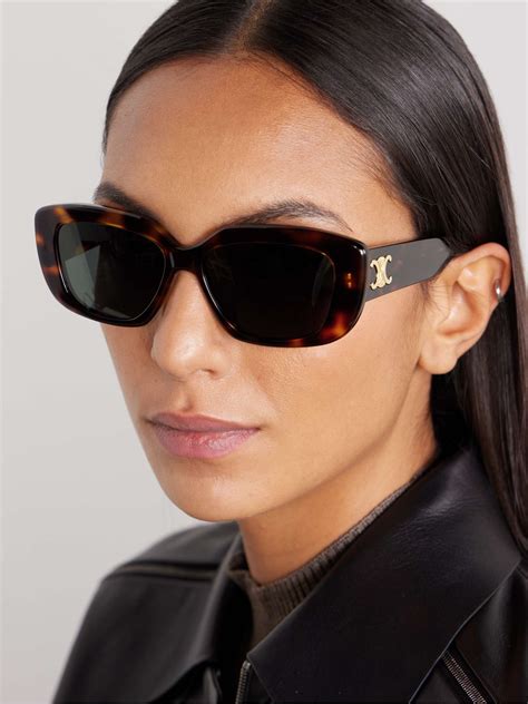 celine 40030 sunglasses|Rectangular sunglasses in acetate .